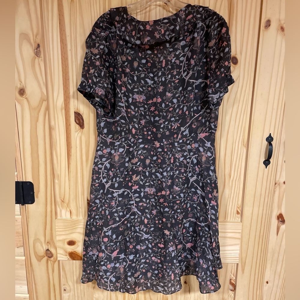 Peruvian Connection Black Floral Short-Sleeve V-Neck Dress - Picture 7 of 15